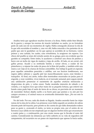 Anibal el orgullo de cartago (david durham)