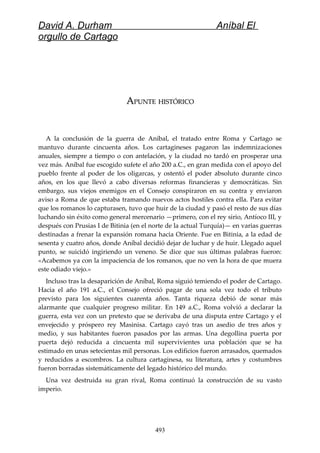 Anibal el orgullo de cartago (david durham)