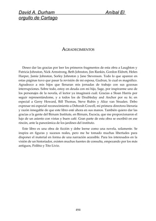 Anibal el orgullo de cartago (david durham)