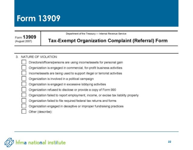 healthcare industry tax update 2014 form 13909