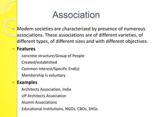 Anil 2020 concepts in sociology   society, institution, groups, association community
