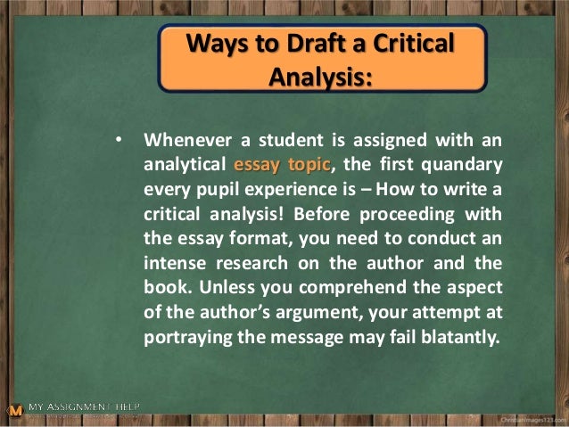 Critical analysis essay template