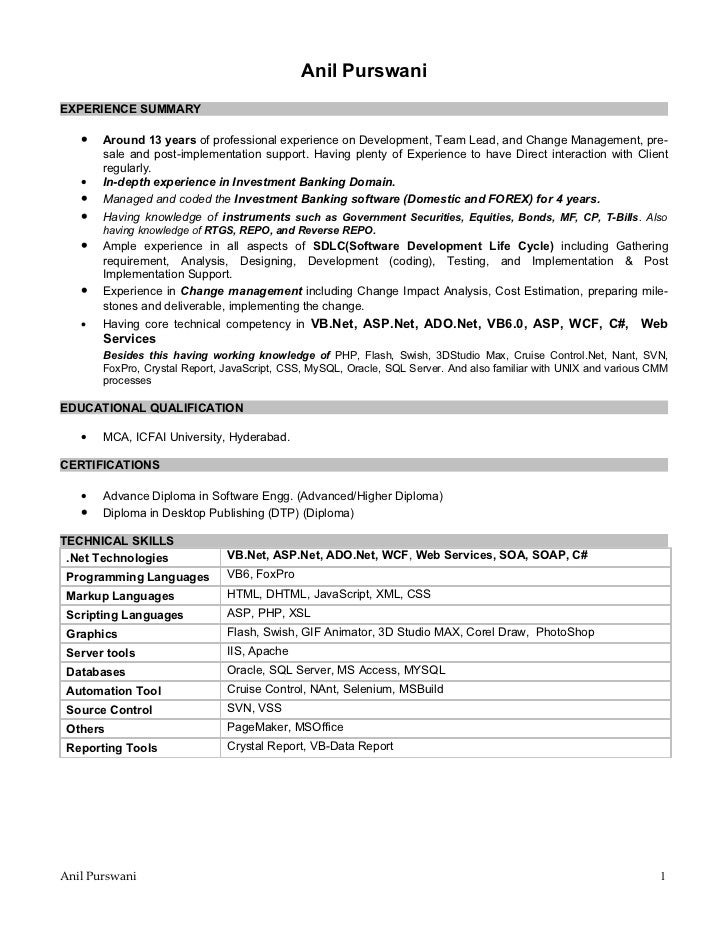 Anil Purswani Resume Anil Purswani Resume