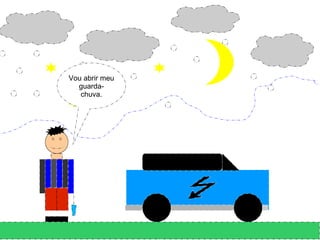 Vou abrir meu guarda- chuva. 