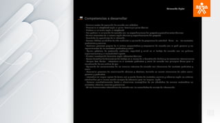 03
Competencias a desarrollar
• Calcular costos de operación de acuerdo con métodos.
• Desarrollar el storyboard según el guion literario y el guion técnico.
• Elaborar el animatic según el storyboard.
• Pos producir la animación de acuerdo con las especificaciones del proyecto y procedimientos técnicos.
• Animar elementos de la escena según técnicas y especificaciones del proyecto.
• Resultado de aprendizaje de la inducción.
• Generar hábitos saludables de vida mediante la aplicación de programas de actividad física en los contextos
productivos y sociales.
• Gestionar procesos propios de la cultura emprendedora y empresarial de acuerdo con el perfil personal y los
requerimientos de los contextos productivo y social.
• Aplicar prácticas de protección ambiental, seguridad y salud en el trabajo de acuerdo con las políticas
organizacionales y la normatividad vigente.
• Orientar investigación formativa según referentes técnicos.
• Ejercer derechos fundamentales del trabajo en el marco de la Constitución Política y los convenios internacionales.
• Enrique Low Murtra - Interactuar en el contexto productivo y social de acuerdo con principios éticos para la
construcción de una cultura de paz.
• Aplicación de conocimientos de las ciencias naturales de acuerdo con situaciones del contexto productivo y
social.
• Desarrollar procesos de comunicación eficaces y efectivos, teniendo en cuenta situaciones de orden social,
personal y productivo.
• Interactuar en lengua inglesa de forma oral y escrita dentro de contextos sociales y laborales según los criterios
establecidos por el marco común europeo de referencia para las lenguas. Inglés.
• Razonar cuantitativamente frente a situaciones susceptibles de ser abordadas de manera matemática en
contextos laborales, sociales y personales.
• Utilizar herramientas informáticas de acuerdo con las necesidades de manejo de información.
Animación Digital
 