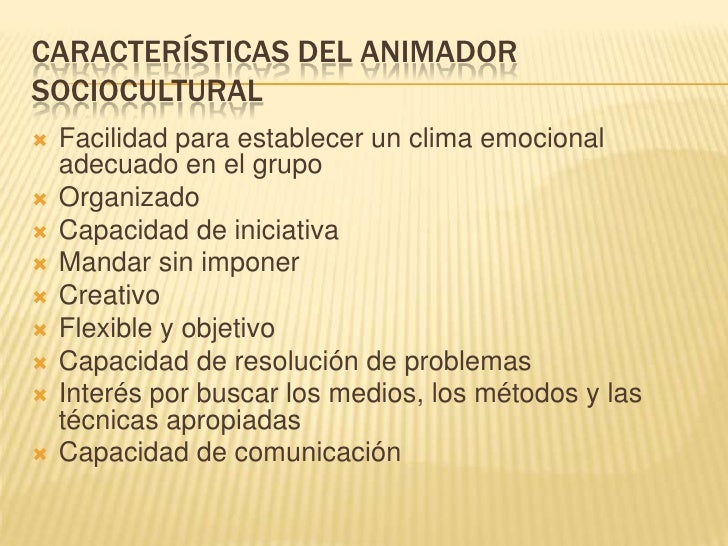 Animacion sociocultural