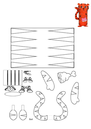 Animais em rolos de papel