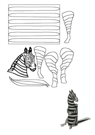 Animais em rolos de papel