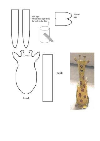 Animais em rolos de papel