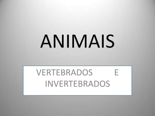 ANIMAIS
VERTEBRADOS
E
INVERTEBRADOS

 