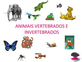 1
ANIMAIS VERTEBRADOS E
INVERTEBRADOS
 