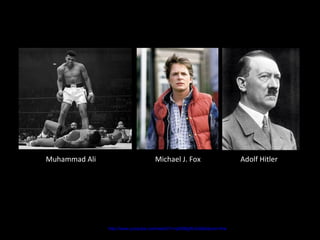 Muhammad Ali Michael J. Fox Adolf Hitler http://www.youtube.com/watch?v=q458IgW-lLk&feature=fvw   