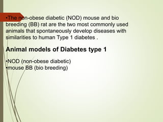 Animal model (diabetes) | PPTX
