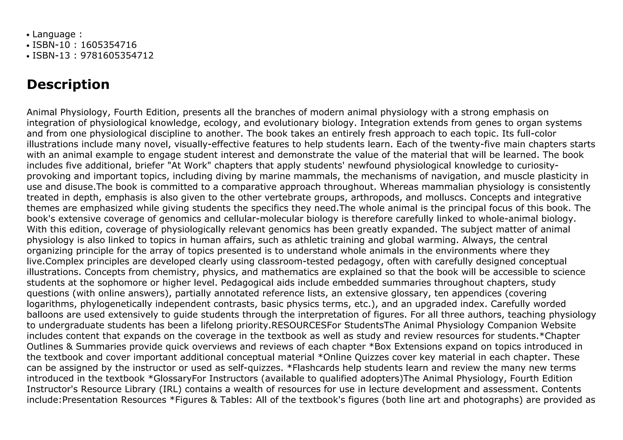 Animal visual data 5