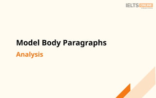 Effective Model Body Paragraphs: Structure, Complex Sentences, and ...