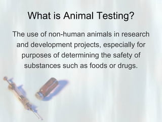 General Statement Example Animal Testing animal testing | PPT