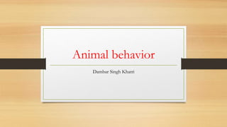 Animal behavior
Dambar Singh Khatri
 