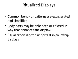 Animal behavior in physiology, types of behavior | PPT