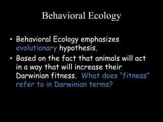 Animal Behavior and it's type to show the | PPT