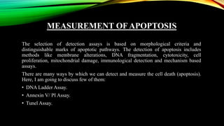 Apoptosis and Measurement of Cell Death | PPTX