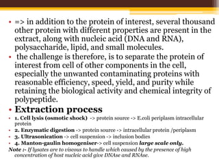 Production of recombinant proteins | PPTX