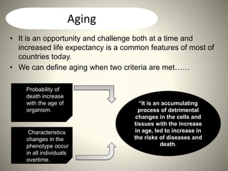 Aging and animal biotechnology
