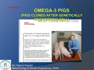 Md. Najmul Hossain
Biotechnology & Genetic Engineering, UODA
Applications
 