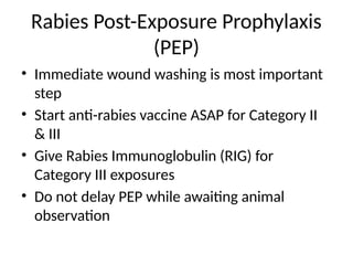 Post Exposure Rabies Protocol Comprehensive Management of Animal Bites and Rabies Prophylaxis in ...