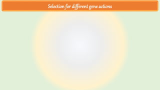 Selection for different gene actions
 