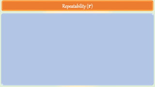 Repeatability (r)
 