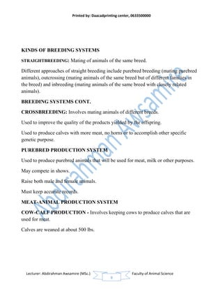Animal breeding course | PDF