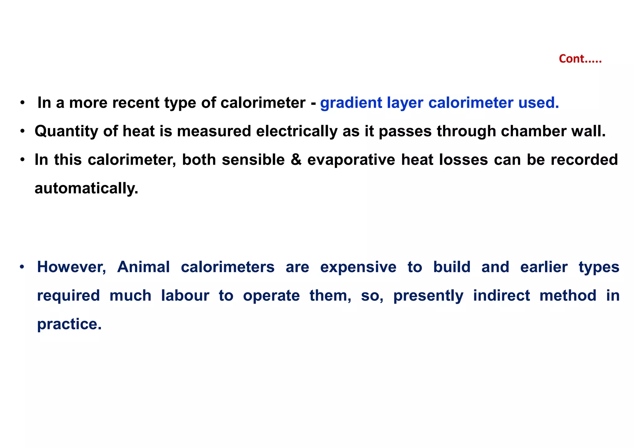 Direct and Indirect Calorimetry, Carbon & Nitrogen Balance Studies | PDF