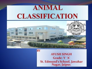 BY
AYUSH SINGH
Grade- V ‘A’
St. Edmund’s School, Jawahar
Nagar, Jaipur.
 