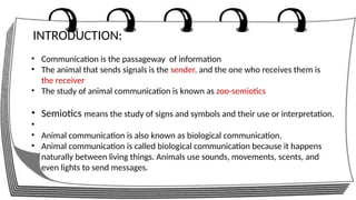animal communication.pptx animal behavior bs zoology | PPTX