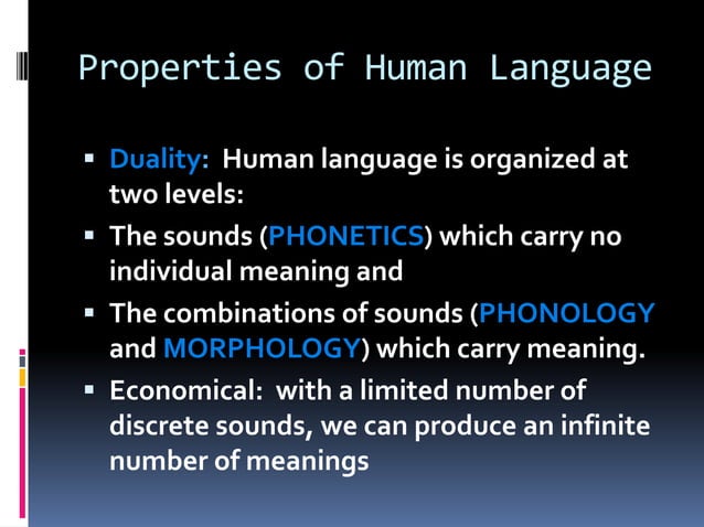 Animal communication and human language