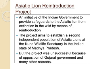 Animal conservation projects in india | PPT