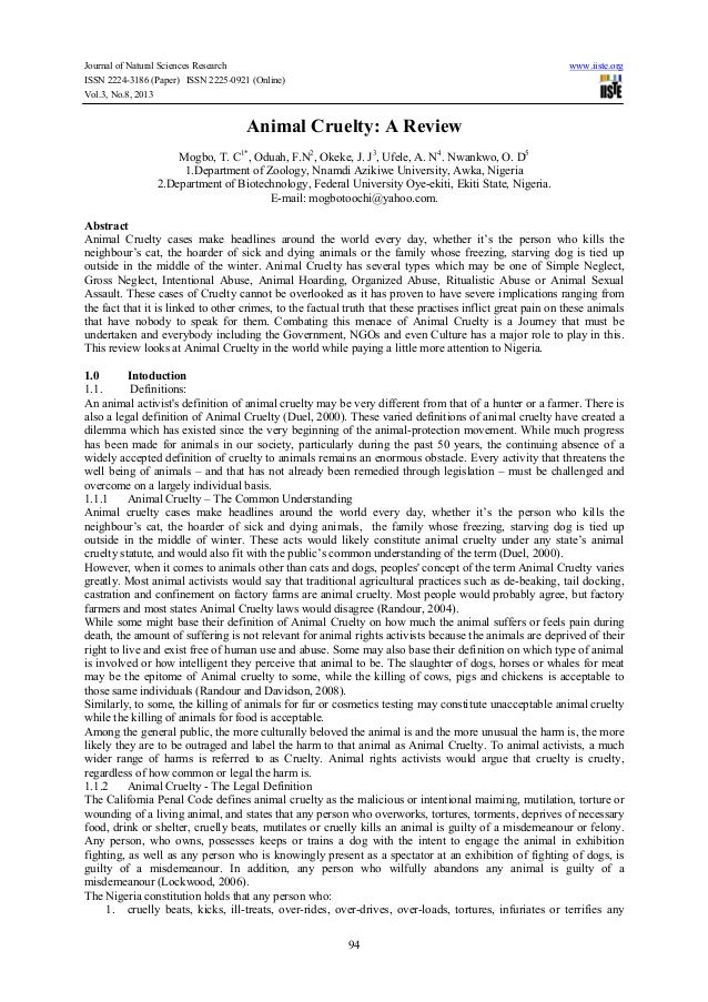 Animal cruelty research paper topics image