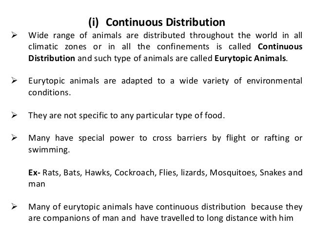 Animal distribution