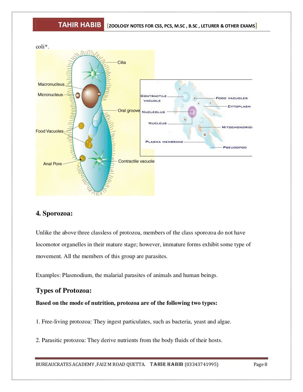 Animal diversity (Zoology) notes
