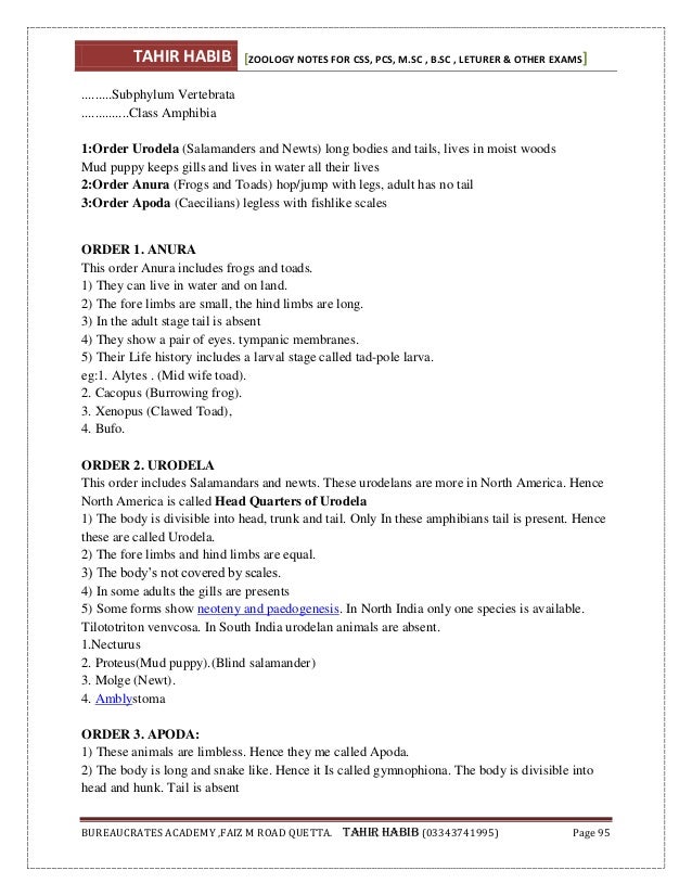 Animal diversity (Zoology) notes