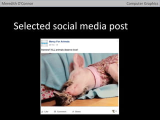 Selected social media post
Meredith O’Connor Computer Graphics
 