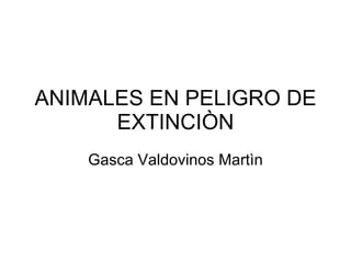 ANIMALES EN PELIGRO DE EXTINCIÒN Gasca Valdovinos Martìn 