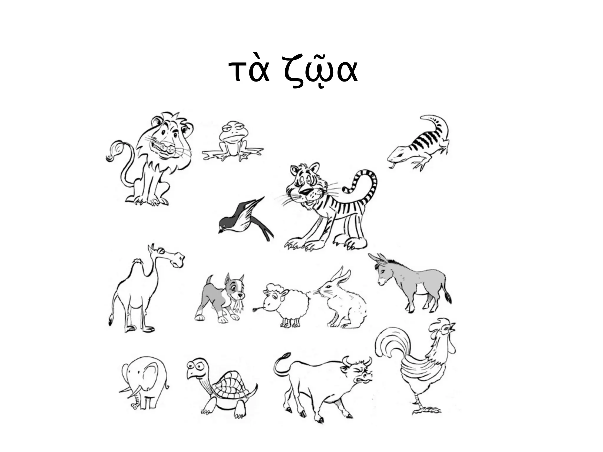 τὰ ζῷα
 