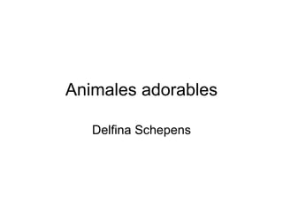 Animales adorables Delfina Schepens 