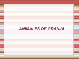 ANIMALES DE GRANJA 