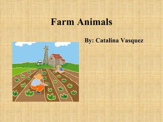Farm Animals
      By: Catalina Vasquez
 