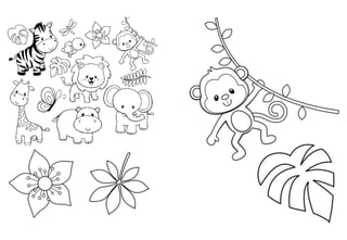 ANIMALES DE LA SELVA -12.pptx libro para colorear | PPTX