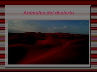 Animales del desierto
 