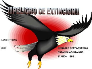 !!!PELIGRO DE EXTINCION!!! GONZALO SEPPACUERSIA  ESTANISLAO STALGIS  3º AÑO -  EPB SAN ESTEBAN 2009 
