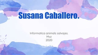 Informatica animals salvajes.
Mvz
2020
Susana Caballero.
 
